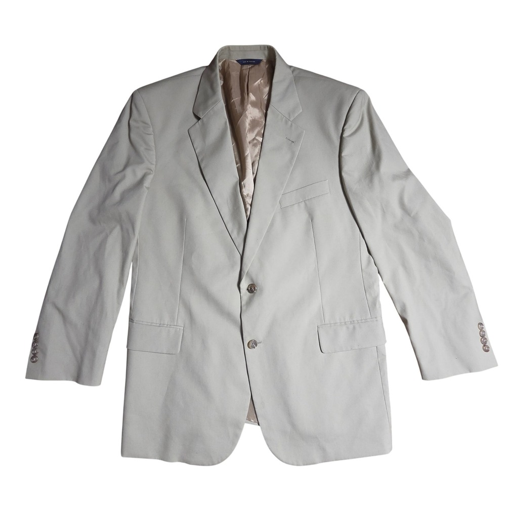 Brooks Brothers Mens Two-Button Blazer Sport Coat 44R Cotton Blend Corpcore